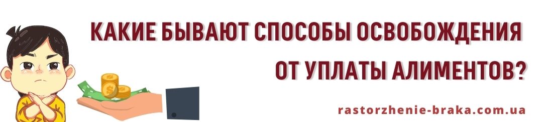 Какие бывают способы освобождения от уплаты алиментов?
