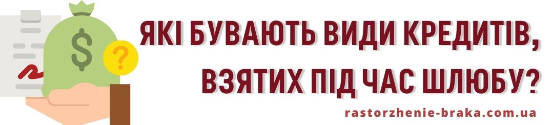 Які бувають види кредитів, взятих під час шлюбу?