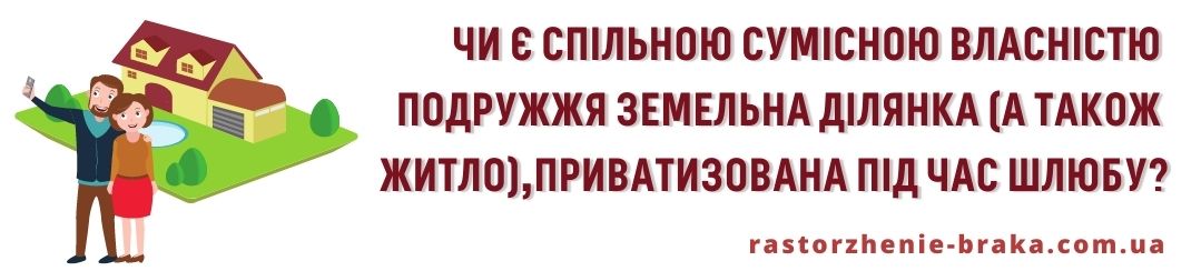 Чи є спільною сумісною власністю подружжя земельна ділянка (а також житло), приватизована під час шлюбу?