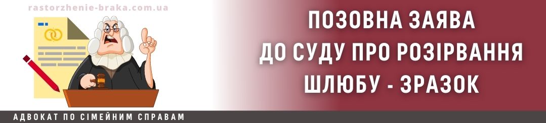 Позовна заява до суду про розірвання шлюбу - зразок