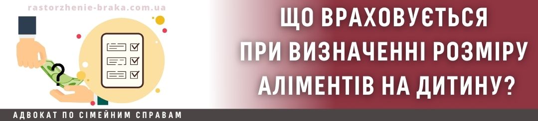 Що враховується при визначенні розміру аліментів на дитину?