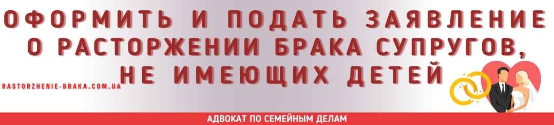 Оформить и подать заявление о расторжении брака супругов, не имеющих детей