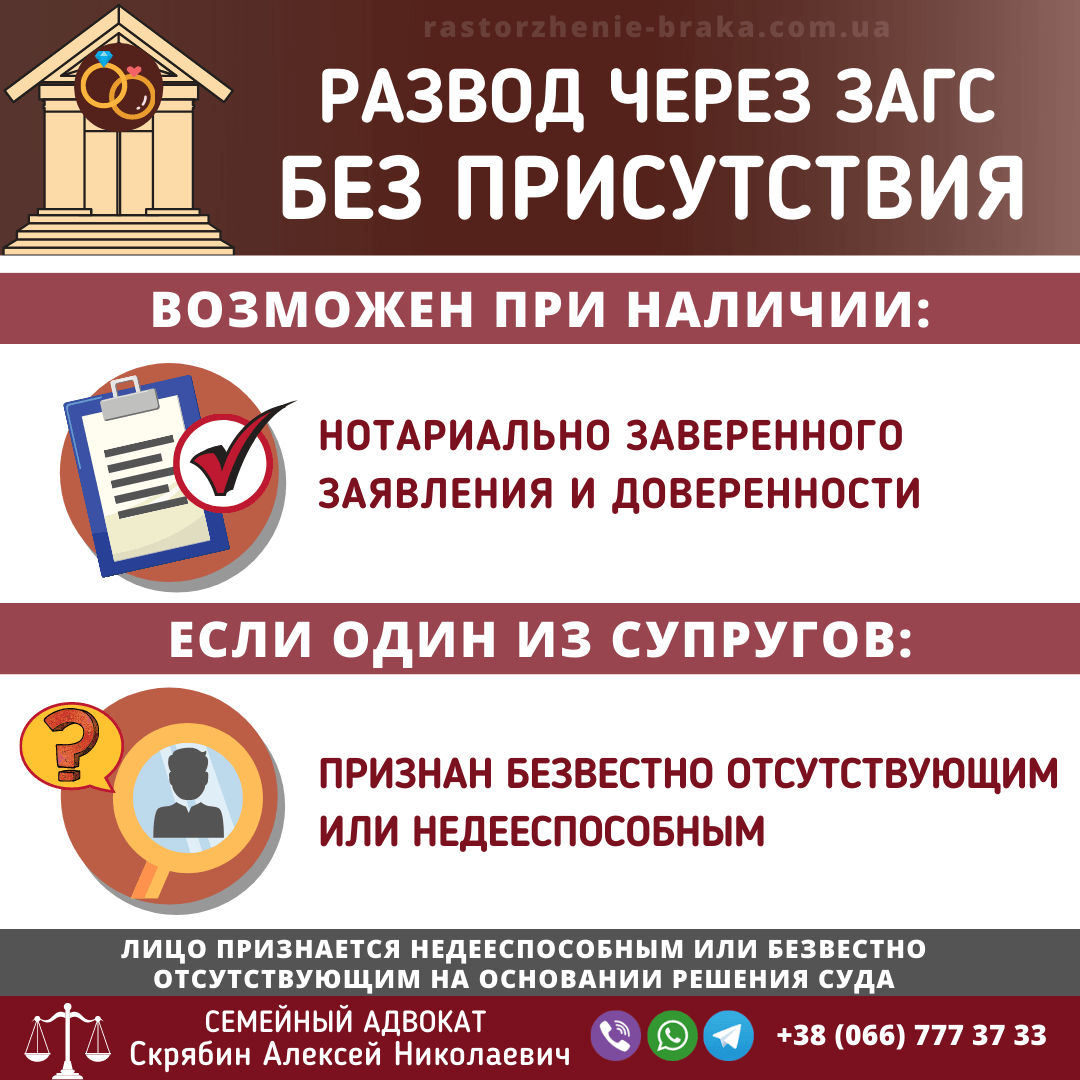 Развод через ЗАГС без присутствия