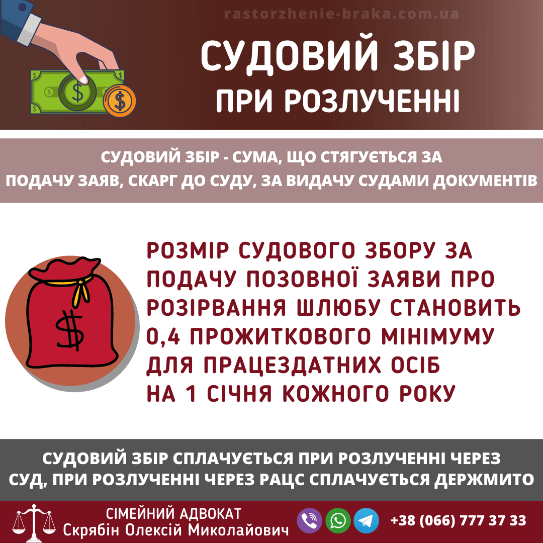 Судовий збір при розлученні