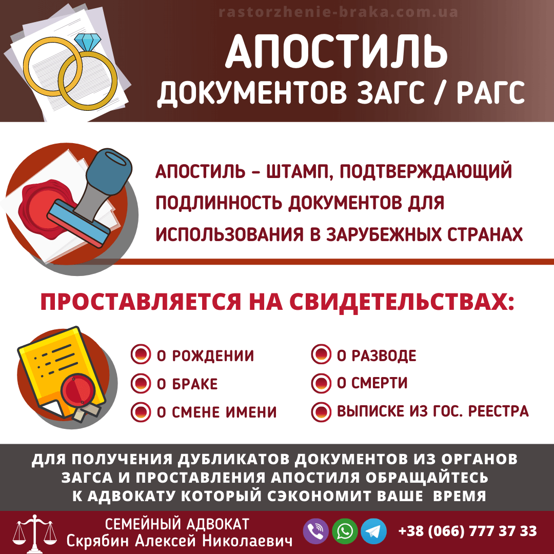 Апостиль документов ЗАГС / РАГС Апостиль документов ЗАГС / РАГС