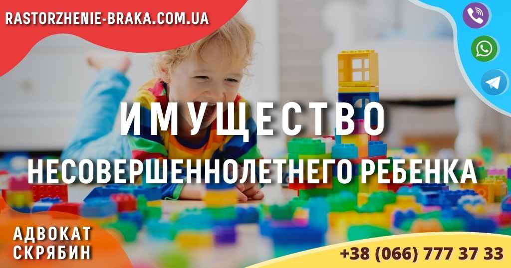 Имущество несовершеннолетнего ребенка Имущество несовершеннолетнего ребенка